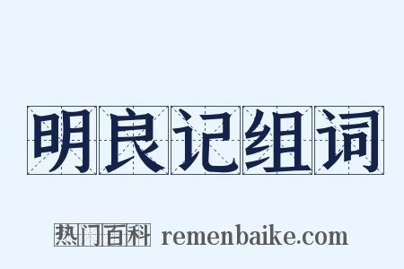 明良记组词是什么意思的图片